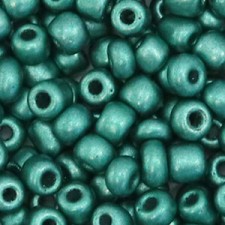 Glasperlen rocailles 6/0 (4mm) Hunter green metallic